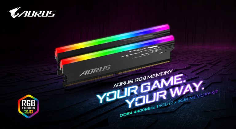 GIGABYTE Introduces AORUS RGB MEMORY 4400MHz 8gb x 2 kit